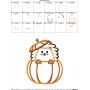 Hedgehog Boy Peeking Pumpkin Applique Design Pattern-2