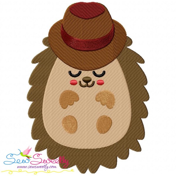 Hedgehog- Boy Sleeping Embroidery Design Pattern-1