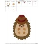 Hedgehog- Boy Sleeping Embroidery Design Pattern-2