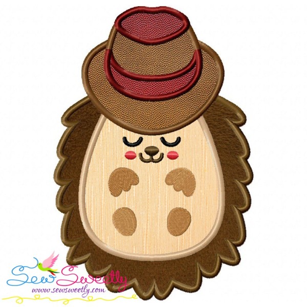 Hedgehog- Boy Sleeping Applique Design Pattern-1