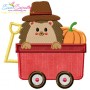 Hedgehog- Boy Wagon Applique Design Pattern-1