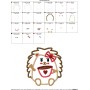Hedgehog Girl With Coffee Applique Design Pattern-4