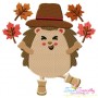 Fall Hedgehogs Boy Fill Embroidery Design Bundle-7