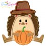 Fall Hedgehogs Boy Applique Design Bundle-9