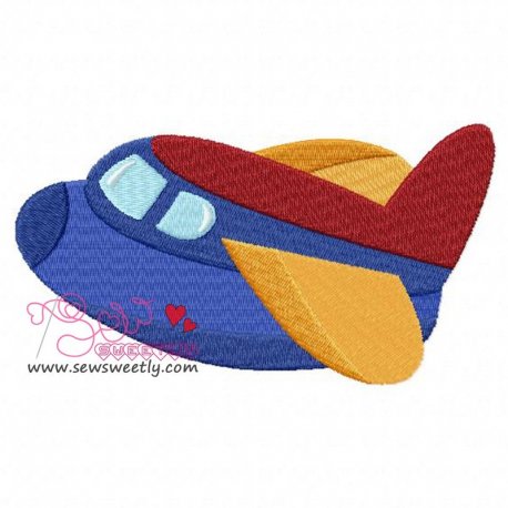 Airplane-3 Embroidery Design Pattern-1