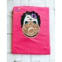 Hedgehog Girl With Doughnut Applique Design Pattern-2