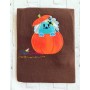 Hedgehog Girl Peeking Pumpkin Applique Design Pattern-2