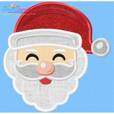 Happy Santa Face Applique Design Pattern-1