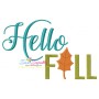 Hello Fall Lettering Embroidery Design Pattern-1