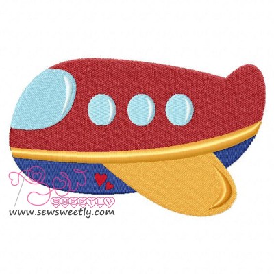 Airplane-4 Embroidery Design Pattern-1
