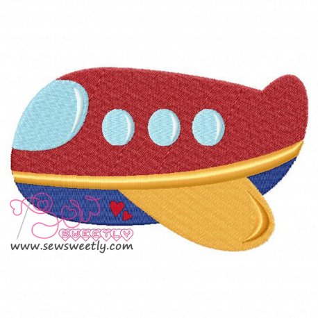 Airplane-4 Embroidery Design Pattern-1