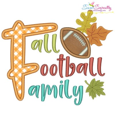 Fall Football Family Lettering Applique Design Pattern-1