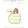 Happy Harvest Pumpkin Lettering Applique Design Pattern-2