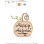 Happy Harvest Pumpkin Sketch Lettering Embroidery Design Pattern-2