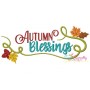 Autumn Blessings Lettering Embroidery Design Pattern-1