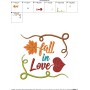 Fall in Love-2 Lettering Embroidery Design Pattern-2