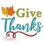 Give Thanks-2 Lettering Embroidery Design Pattern-1