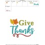 Give Thanks-2 Lettering Embroidery Design Pattern-2