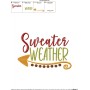 Sweater Weather Lettering Embroidery Design Pattern-3