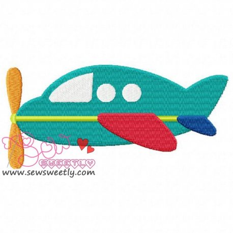 Airplane-5 Embroidery Design- 1