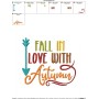 Fall in Love With Autumn Lettering Embroidery Design Pattern-3