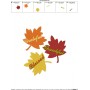 Grateful Thankful Blessed Leaves Lettering Embroidery Design Pattern-3