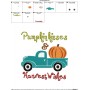 Pumpkin Kisses and Harvest Wishes Lettering Embroidery Design Pattern-3