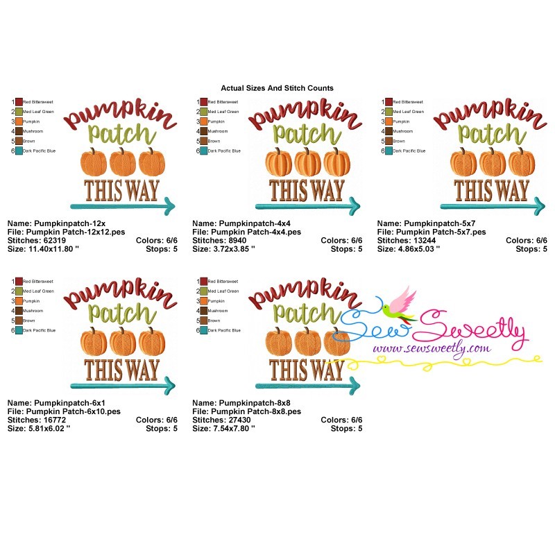 Free Pumpkin Patch Lettering Machine Embroidery Design