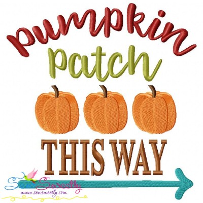 Pumpkin Patch Lettering Embroidery Design Pattern-1