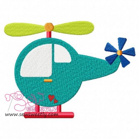 Helicopter-1 Embroidery Design Pattern-1