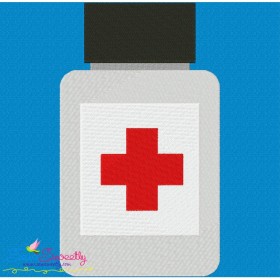 Medicine Bottle Embroidery Design Pattern-1