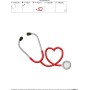 Stethoscope Embroidery Design Pattern-3