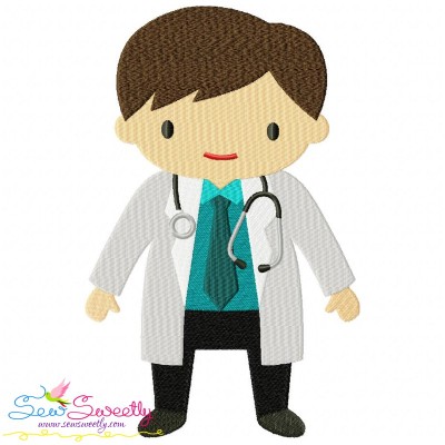 Little Boy Doctor Embroidery Design- 1