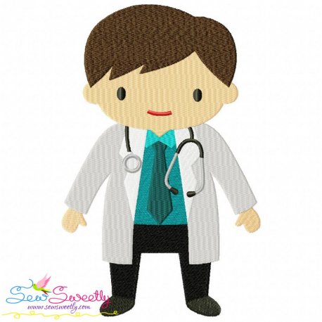 Little Boy Doctor Embroidery Design