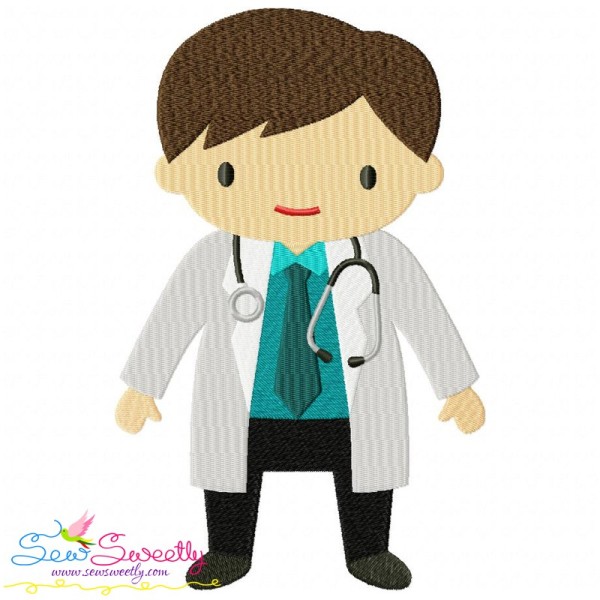 Little Boy Doctor Embroidery Design Pattern-1