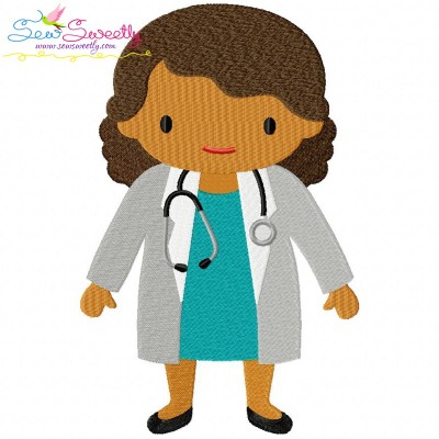 Little Girl Doctor Embroidery Design- 1