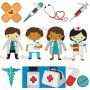 Little Doctors Embroidery Design Bundle-1