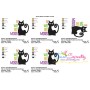 A Wee Bit Wicked Cat Lettering Embroidery Design Pattern-3