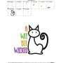 A Wee Bit Wicked Cat Lettering Applique Design Pattern-2