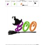 Boo Broom Lettering Embroidery Design Pattern-3