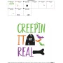 Creep'in It Real Lettering Embroidery Design Pattern-3