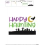 Happy Haunting Lettering Embroidery Design Pattern-3