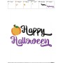 Happy Halloween Pumpkin Lettering Embroidery Design Pattern-3
