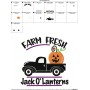 Farm Fresh Jack O'Lanterns Lettering Embroidery Design Pattern-3