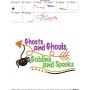 Ghosts And Ghouls Goblins And Spooks Lettering Embroidery Design Pattern-3