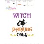 Witch Parking Only Halloween Lettering Embroidery Design Pattern-3