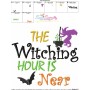 The Witching Hour Is Near Lettering Embroidery Design Pattern-3