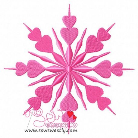 Heart Snowflake Embroidery Design Pattern-1