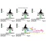 Salem Witch Hat Lettering Embroidery Design Pattern-2