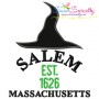 Salem Witch Hat Lettering Embroidery Design Pattern-1